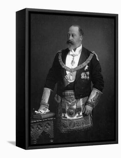 King Edward VII Dressed in Masonic Garb, 1895-null-Framed Premier Image Canvas