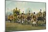 King Edward VII's State Coach Used for Opening of Parliament, 1910-null-Mounted Giclee Print