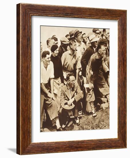 King Edward VIII and Friends Watching Golf at the Open Championships, St. Andrews, 1930S-null-Framed Giclee Print
