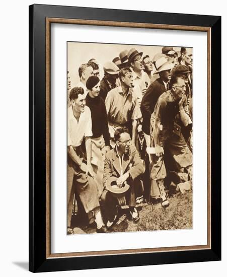 King Edward VIII and Friends Watching Golf at the Open Championships, St. Andrews, 1930S-null-Framed Giclee Print