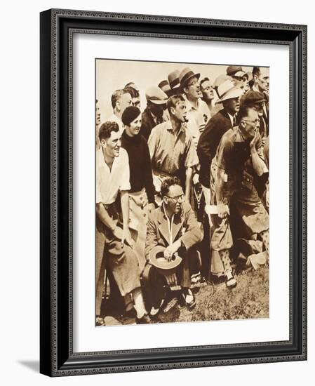 King Edward VIII and Friends Watching Golf at the Open Championships, St. Andrews, 1930S-null-Framed Giclee Print