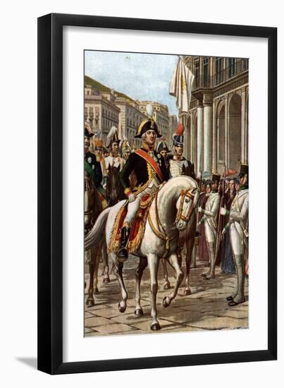 King Ferdinand I of the Two Sicilies Returning to Naples, January 1801 after the End of French Occu-Tancredi Scarpelli-Framed Giclee Print