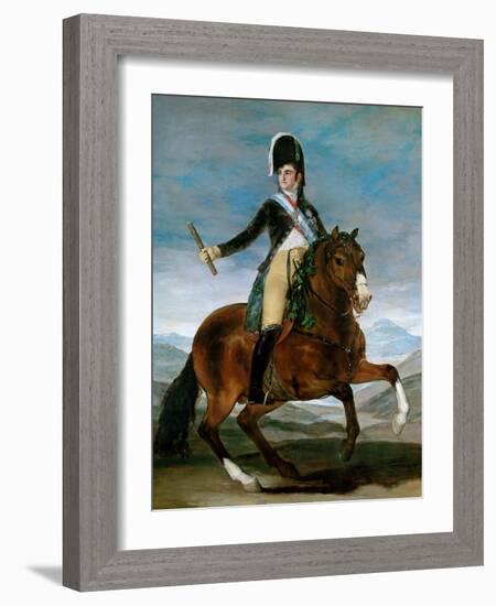 King Ferdinand VII (1784-1830), Equestrian Portrait-Suzanne Valadon-Framed Giclee Print