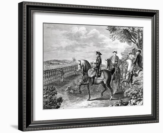 King Frederick II of Prussia Reviewing the Troops in 1778-Daniel Nikolaus Chodowiecki-Framed Giclee Print