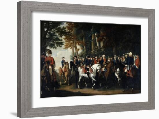 King Frederick Ii's Return from Preussen Von Manoever, C.1785-German School-Framed Giclee Print