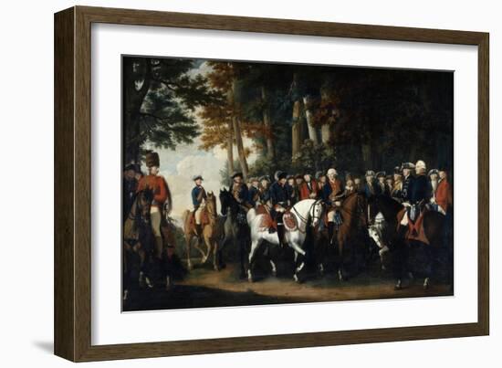 King Frederick Ii's Return from Preussen Von Manoever, C.1785-German School-Framed Giclee Print