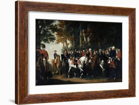 King Frederick Ii's Return from Preussen Von Manoever, C.1785-German School-Framed Giclee Print