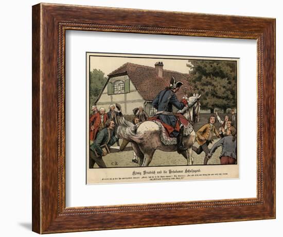 King Frederick the Great and the Schoolchildren of Potsdam-Carl Rochling-Framed Giclee Print