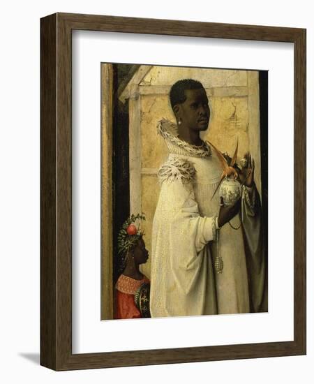 King Gaspard, from Adoration of the Magi, Tripytch, C.1495-Hieronymus Bosch-Framed Giclee Print