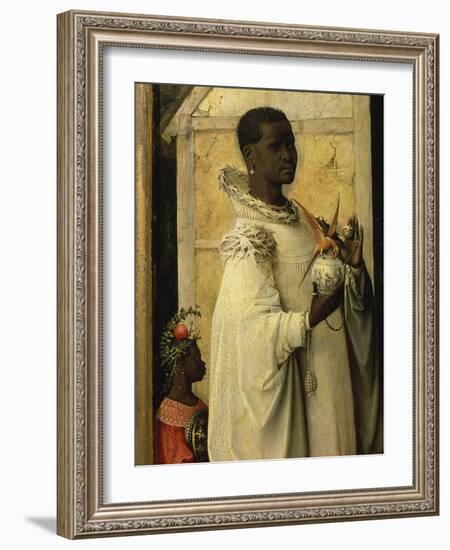 King Gaspard, from Adoration of the Magi, Tripytch, C.1495-Hieronymus Bosch-Framed Giclee Print