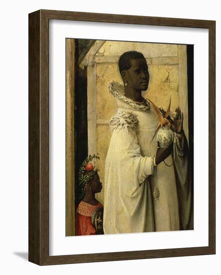 King Gaspard, from Adoration of the Magi, Tripytch, C.1495-Hieronymus Bosch-Framed Giclee Print