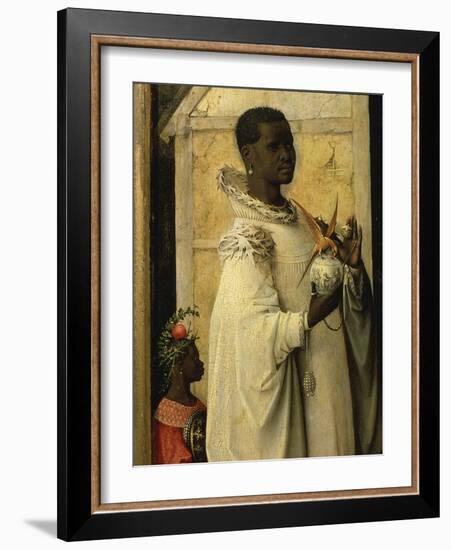 King Gaspard, from Adoration of the Magi, Tripytch, C.1495-Hieronymus Bosch-Framed Giclee Print