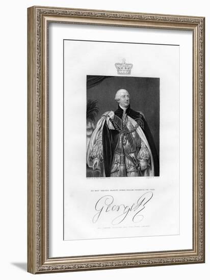 King George III of Great Britain, 19th Century-W Holl-Framed Giclee Print