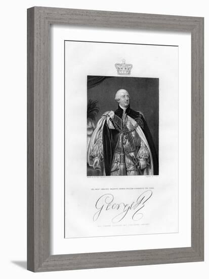 King George III of Great Britain, 19th Century-W Holl-Framed Giclee Print