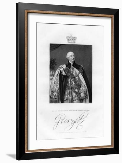 King George III of Great Britain, 19th Century-W Holl-Framed Giclee Print