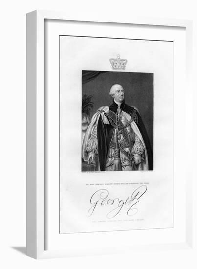 King George III of Great Britain, 19th Century-W Holl-Framed Giclee Print