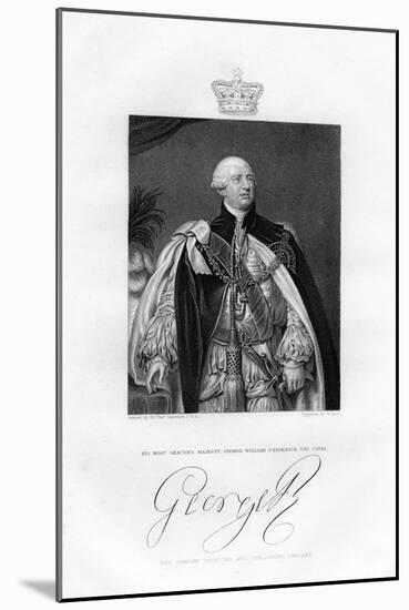 King George III of Great Britain, 19th Century-W Holl-Mounted Giclee Print