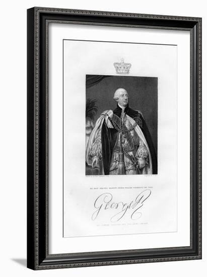 King George III of Great Britain, 19th Century-W Holl-Framed Giclee Print