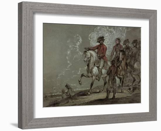 King George Iii, Reviewing the 10Th Dragoons-William Beechey-Framed Giclee Print