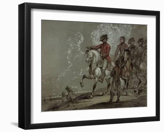 King George Iii, Reviewing the 10Th Dragoons-William Beechey-Framed Giclee Print