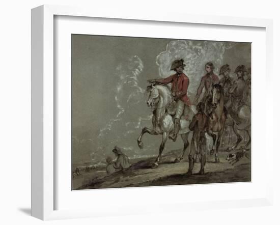 King George Iii, Reviewing the 10Th Dragoons-William Beechey-Framed Giclee Print