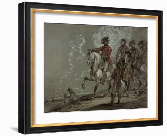 King George Iii, Reviewing the 10Th Dragoons-William Beechey-Framed Giclee Print