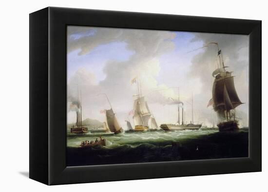 King George IV of England (1762-1830) Boarded 'Lightning', the Postal Service's First Steamboat, Bo-William John Huggins-Framed Premier Image Canvas