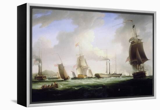 King George IV of England (1762-1830) Boarded 'Lightning', the Postal Service's First Steamboat, Bo-William John Huggins-Framed Premier Image Canvas