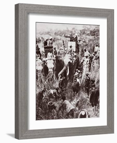 King George Tiger Hunting in Nepal-English Photographer-Framed Photographic Print