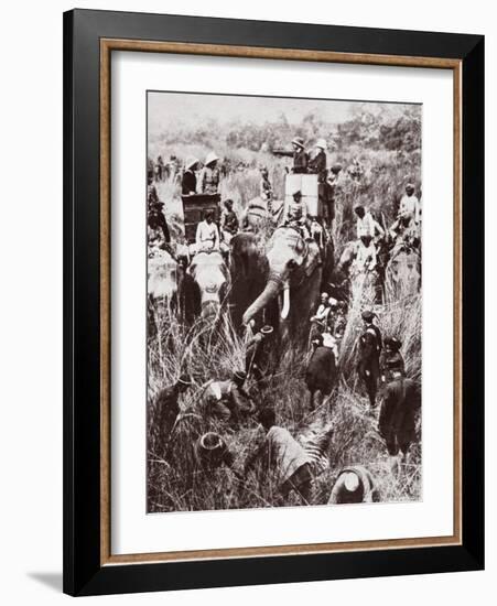 King George Tiger Hunting in Nepal-English Photographer-Framed Photographic Print