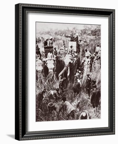 King George Tiger Hunting in Nepal-English Photographer-Framed Photographic Print