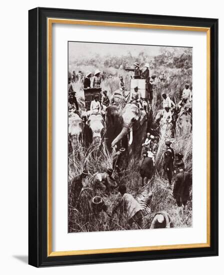 King George Tiger Hunting in Nepal-English Photographer-Framed Photographic Print