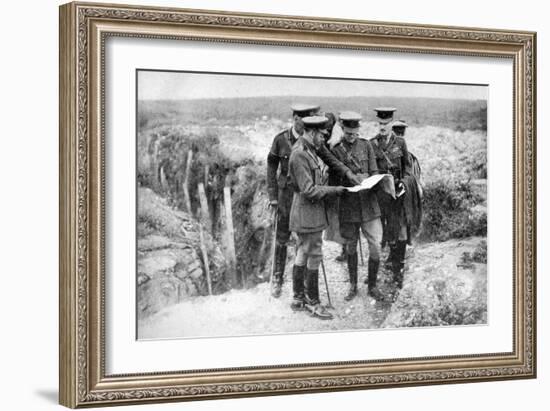 King George V (1865-193) at St George's Hill, Near Fricourt, 10th August 1916-null-Framed Giclee Print