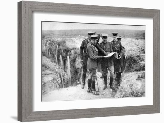 King George V (1865-193) at St George's Hill, Near Fricourt, 10th August 1916-null-Framed Giclee Print