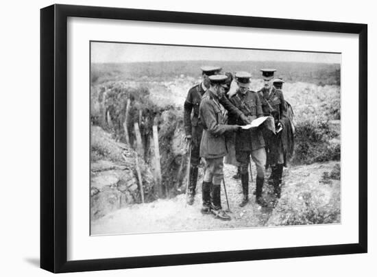 King George V (1865-193) at St George's Hill, Near Fricourt, 10th August 1916-null-Framed Giclee Print