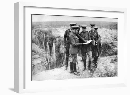 King George V (1865-193) at St George's Hill, Near Fricourt, 10th August 1916-null-Framed Giclee Print