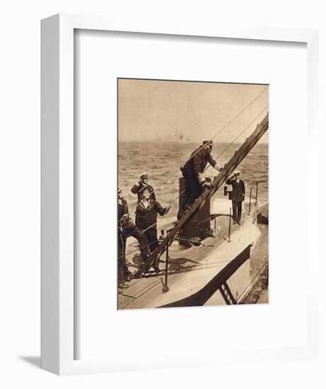 King George V afloat with his Navy, c1910s (1935)-Unknown-Framed Photographic Print