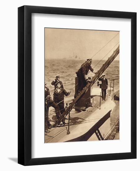 King George V afloat with his Navy, c1910s (1935)-Unknown-Framed Photographic Print