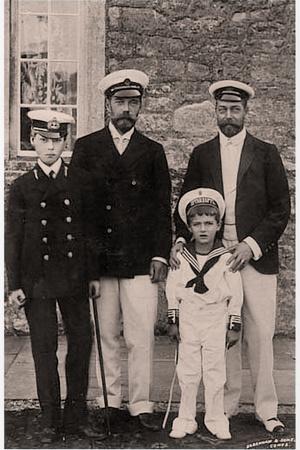 King George V and Cousin Czar Nicholas II and their Sons in Naval ...