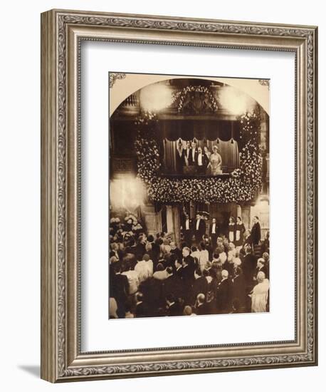 King George V and Queen Mary at a Royal Command Variety Performance, 1920s or 1930s-Unknown-Framed Photographic Print