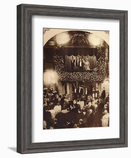 King George V and Queen Mary at a Royal Command Variety Performance, 1920s or 1930s-Unknown-Framed Photographic Print