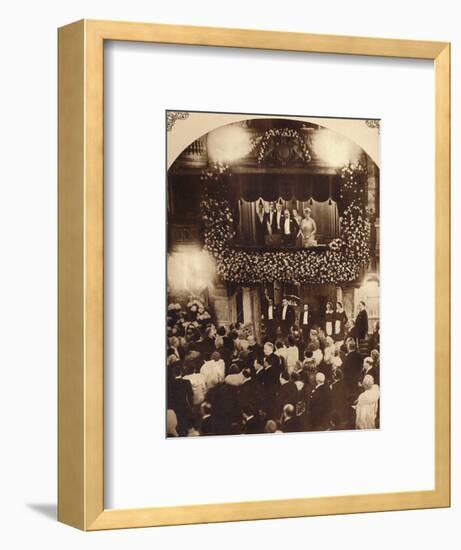 King George V and Queen Mary at a Royal Command Variety Performance, 1920s or 1930s-Unknown-Framed Photographic Print