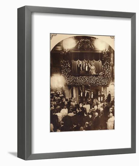 King George V and Queen Mary at a Royal Command Variety Performance, 1920s or 1930s-Unknown-Framed Photographic Print