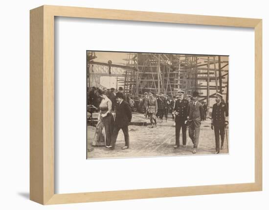 King George V and Queen Mary at a Sunderland shipyard during World War I, June 15th, 1917-Unknown-Framed Photographic Print