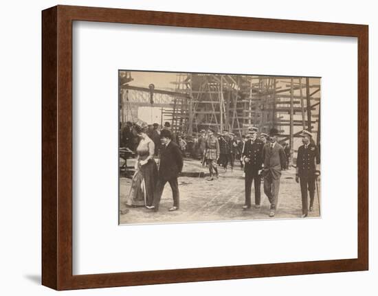 King George V and Queen Mary at a Sunderland shipyard during World War I, June 15th, 1917-Unknown-Framed Photographic Print