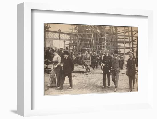 King George V and Queen Mary at a Sunderland shipyard during World War I, June 15th, 1917-Unknown-Framed Photographic Print