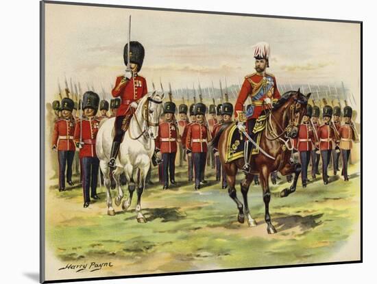 King George V as Prince of Wales Leading His Regiment, the Royal Fusiliers, at Aldershot-Henry Payne-Mounted Giclee Print