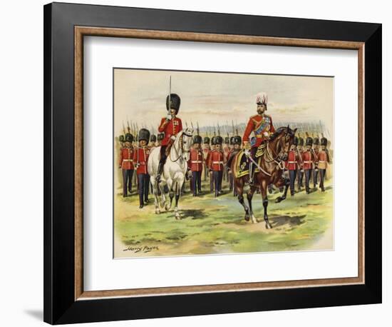 King George V as Prince of Wales Leading His Regiment, the Royal Fusiliers, at Aldershot-Henry Payne-Framed Giclee Print