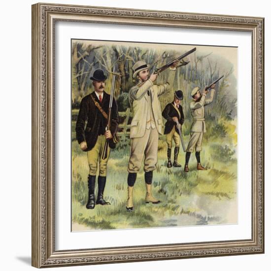 King George V as Prince of Wales, Shooting at Sandringham-Henry Payne-Framed Giclee Print