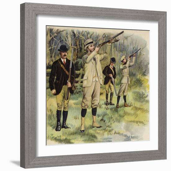 King George V as Prince of Wales, Shooting at Sandringham-Henry Payne-Framed Giclee Print